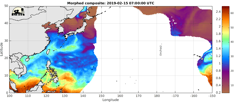 West Pacific SSMI/AMSRE-derived Total Precipitable Water