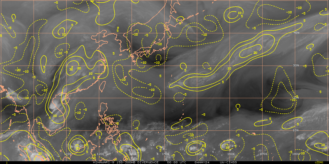 CIMSS西北太平洋高空輻散圖