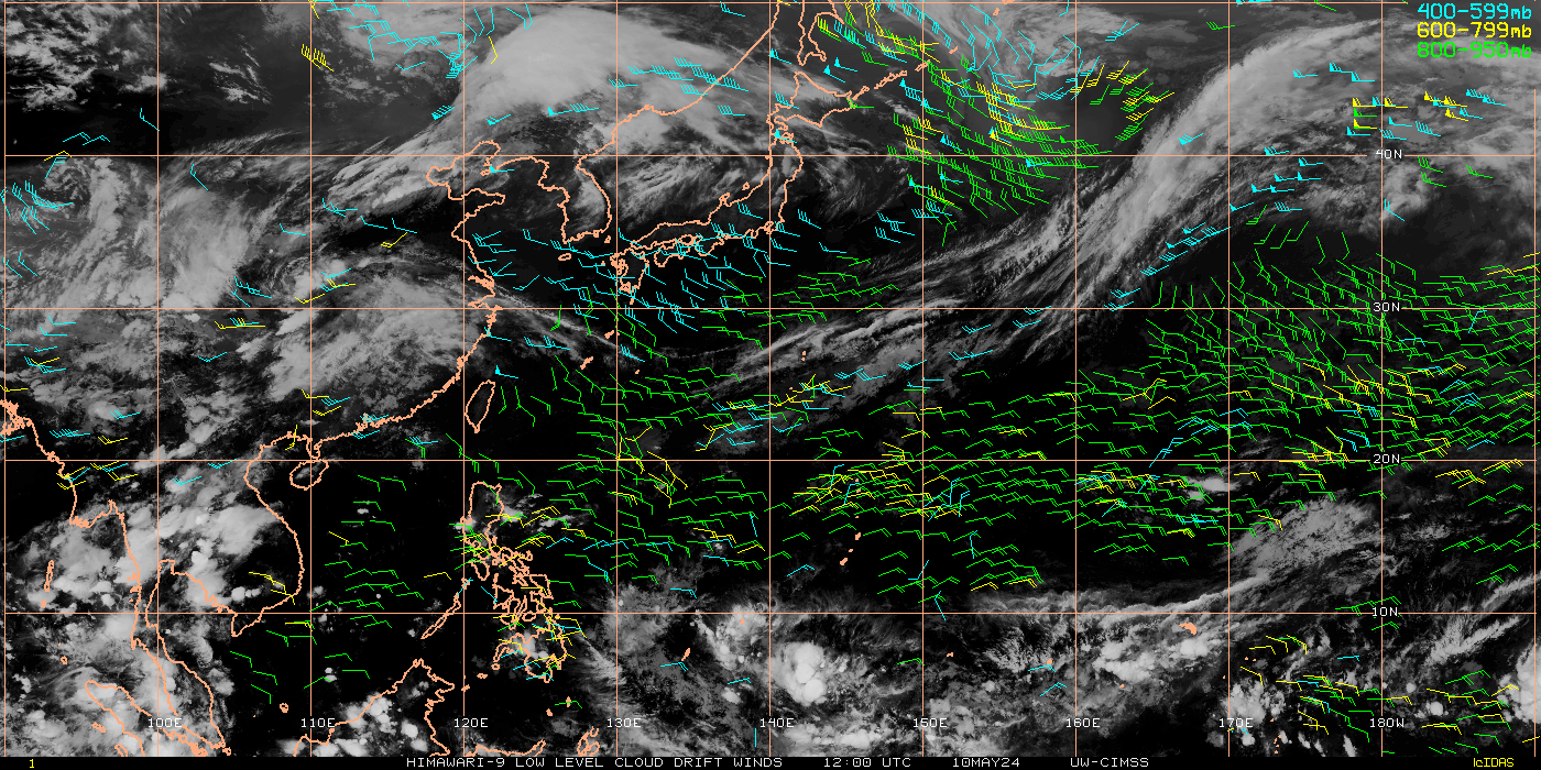 West Pacific - Lower Level IR - 6 Hours Previous - Large Scale