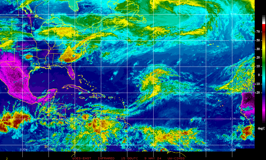 Image satellite Atlantique tropical