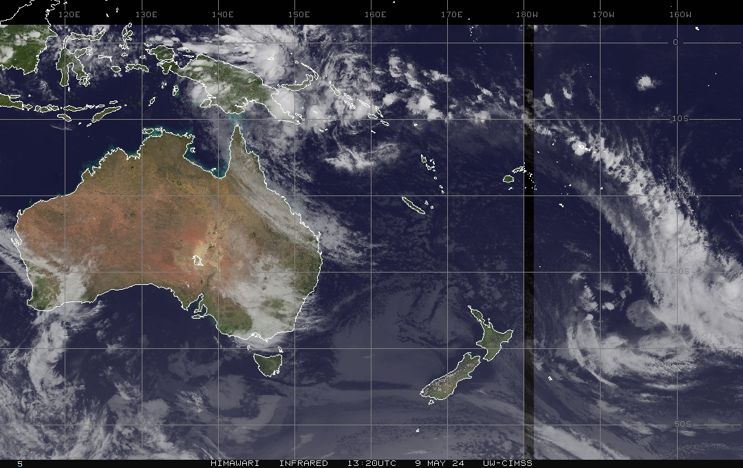 Satellietbeeld van Oost Australië 